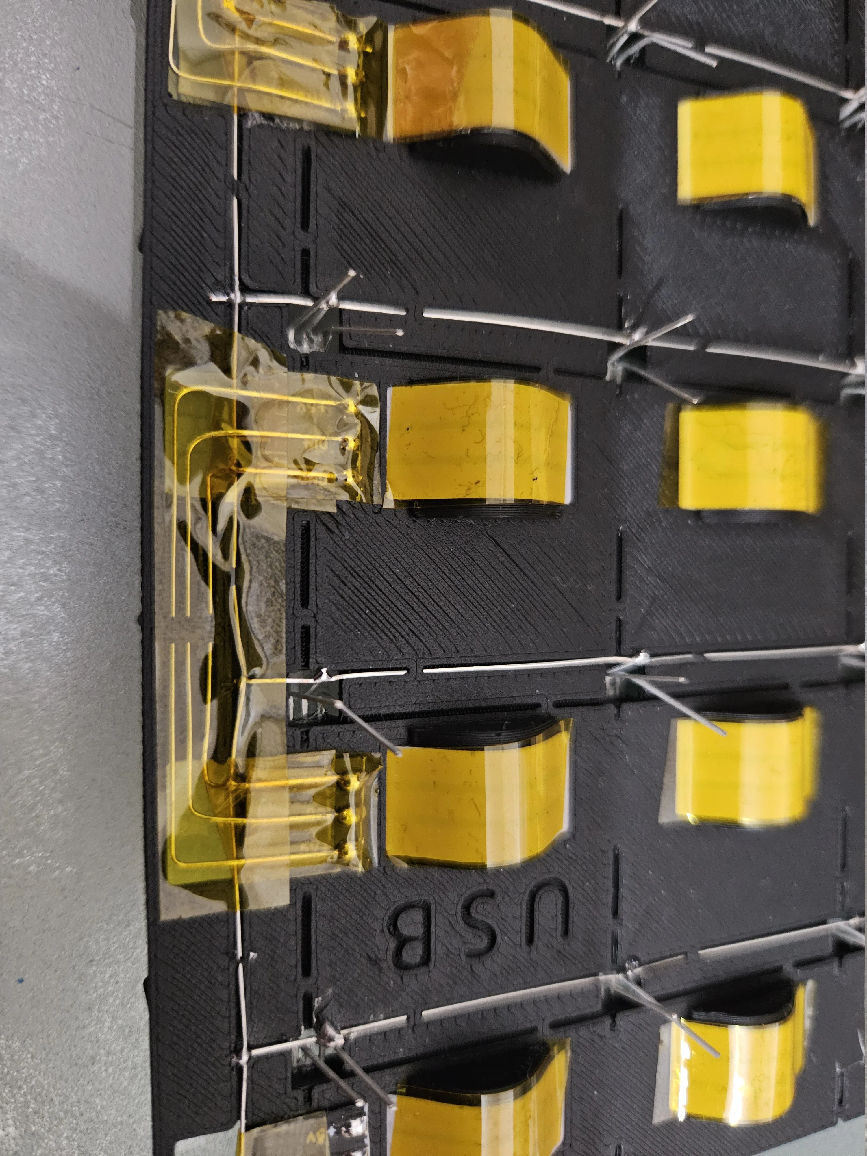 Covering LED strip wires