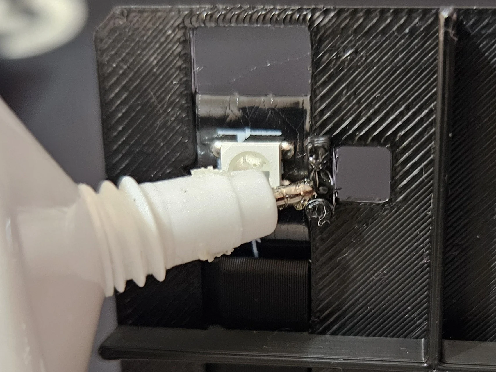 Applying glue for sensor