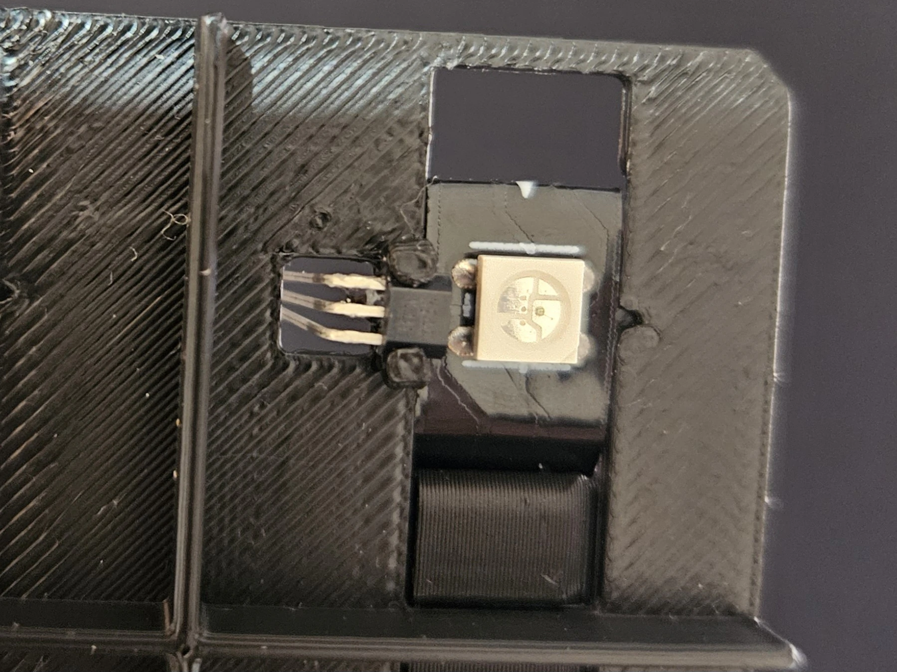 Pushing sensor down
